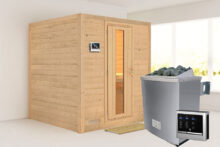 Karibu | Sauna Mojave | Energiesparend | Kachel 9 kW Externe Bediening