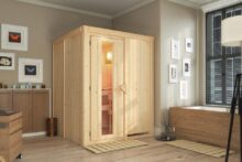 Karibu | Sauna Norin | Helderglas | Kachel 4,5 kW Externe Bediening