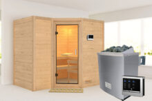 Karibu | Sauna Sahib 2 | Helderglas | Kachel 9 kW Externe Bediening