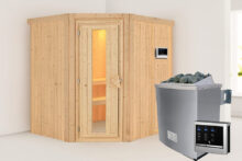 Karibu | Sauna Siirin | Energiesparend | Kachel 4,5 kW Externe Bediening