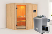 Karibu | Sauna Siirin | Bronzeglas | Kachel 4,5 kW Externe Bediening