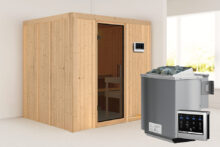 Karibu | Sauna Sodin | Antracietglas | Biokachel 4,5 kW Externe Bediening