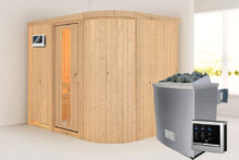 Karibu | Sauna Titania 4 | Energiesparend | Kachel 9 kW Externe Bediening