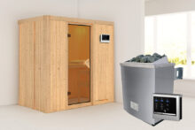 Karibu | Sauna Variado | Bronzeglas | Kachel 4,5 kW Externe Bediening