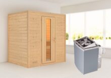 Woodfeeling | Sauna Sonja | Energiesparend | Kachel 4,5 kW Geïntegreerde Bediening