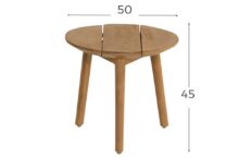 Hartman | Bijzettafel Sophie Studio Ø50 x 45(h) cm | Natural Old Teak