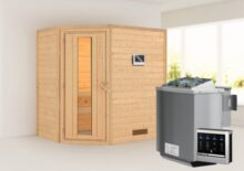 Woodfeeling | Sauna Svea | Energiesparend | Biokachel 4,5 kW Externe Bediening