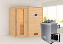 Woodfeeling | Sauna Svea | Energiesparend | Kachel 4,5 kW Externe Bediening