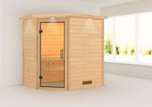 Woodfeeling | Sauna Svea met Dakkraag | Helderglas