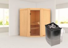 Karibu | Sauna Taurin | Bronzeglas | Kachel 4,5 kW Geïntegreerde Bediening