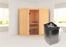 Karibu | Sauna Taurin | Helderglas | Kachel 4,5 kW Geïntegreerde Bediening