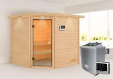 Woodfeeling | Sauna Tilda met Dakkraag | Kachel 4,5 kW Externe Bediening