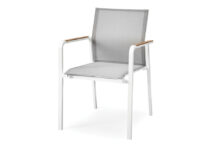 SUNS | Tuinstoel Tutti met Teak Arm | MW | White Grey